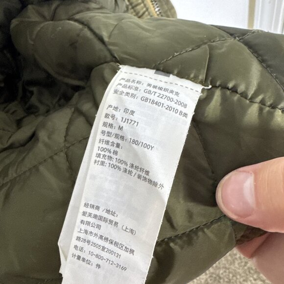 Abercrombie Fitch Jacket Mens M Quilted Military Army Green Utility Vintage Y2K - Picture 7 of 9